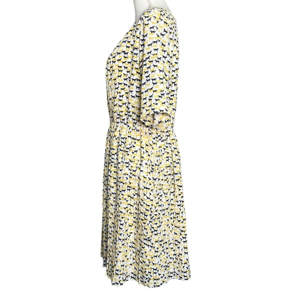 Anthropologie Cremieux Kensington All Over Horse Print Pleated Dress Size 12 - Picture 5 of 7